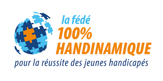 100%   Handinamique : 100% Handinamique est un mouvement national de jeunes qui vise notamment à conforter le parcours de formation et d’insertion professionnelle des jeunes handicapés. Cliquez sur leur logo pour visiter leur site.