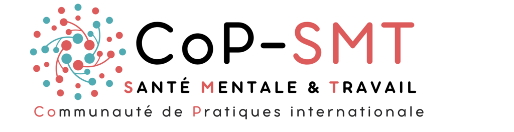 CoP-SMT : Communauté de pratiques en santé mentale et travail — CoP-SMT —rassemblant des chercheurs, des professionnels de la santé mentale, des professionnels de l’accompagnement, des personnes concernées, des étudiants, des employeurs, des agents de l’assurance et d’autres acteurs, le réseau s’inscrit dans une démarche d’ouverture et d’interdisciplinarité. Cliquez sur leur logo pour visiter leur site.