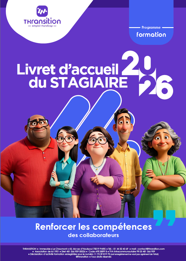 couverture du livret d'accueil des stagiaires THransition 2026